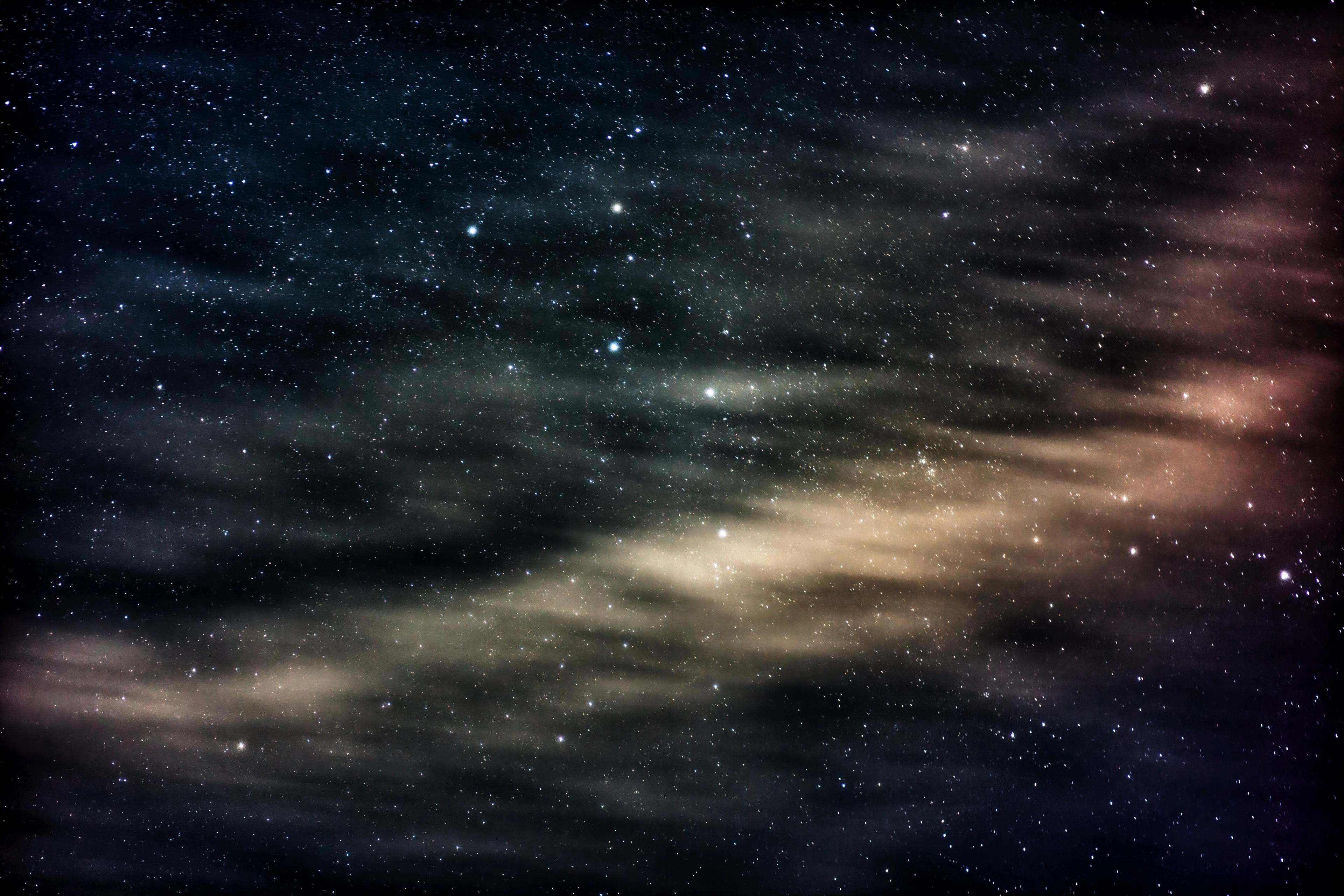 A colorful photo of a cloudy night sky, 1st photo